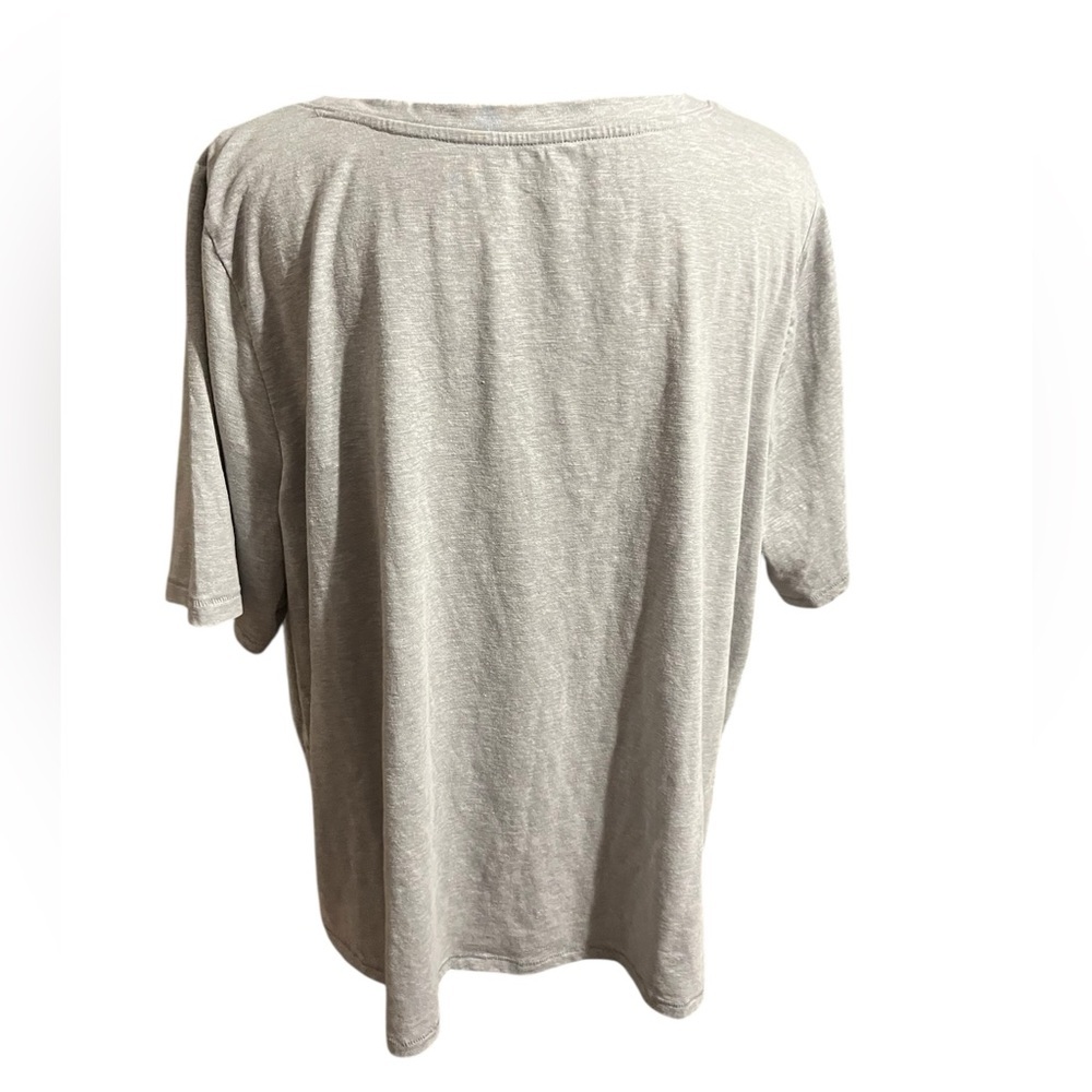 Lane Bryant silver gray classic perfect sleeve tee - Picture 4 of 7